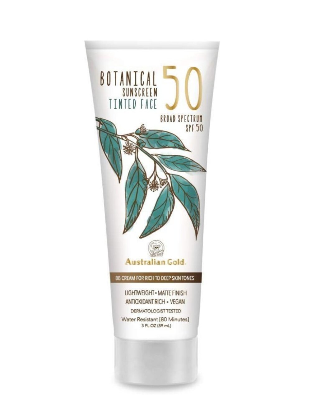 NEW Australian Gold Mineral SPF 50 Tinted Face Sunscreen Rich to Deep